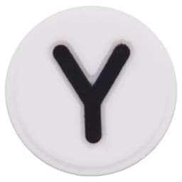 Single Sale 1PCS PVC Cute Cartoon Shoe Charms Kawaii Circle White 26 Alphabet Letter Sandals Shoes Accessories Decoration