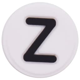 Single Sale 1PCS PVC Cute Cartoon Shoe Charms Kawaii Circle White 26 Alphabet Letter Sandals Shoes Accessories Decoration