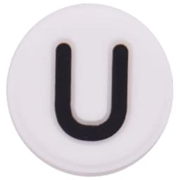 Single Sale 1PCS PVC Cute Cartoon Shoe Charms Kawaii Circle White 26 Alphabet Letter Sandals Shoes Accessories Decoration