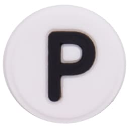 Single Sale 1PCS PVC Cute Cartoon Shoe Charms Kawaii Circle White 26 Alphabet Letter Sandals Shoes Accessories Decoration