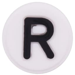 Single Sale 1PCS PVC Cute Cartoon Shoe Charms Kawaii Circle White 26 Alphabet Letter Sandals Shoes Accessories Decoration