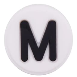 Single Sale 1PCS PVC Cute Cartoon Shoe Charms Kawaii Circle White 26 Alphabet Letter Sandals Shoes Accessories Decoration