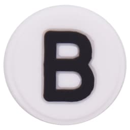 Single Sale 1PCS PVC Cute Cartoon Shoe Charms Kawaii Circle White 26 Alphabet Letter Sandals Shoes Accessories Decoration