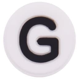 Single Sale 1PCS PVC Cute Cartoon Shoe Charms Kawaii Circle White 26 Alphabet Letter Sandals Shoes Accessories Decoration