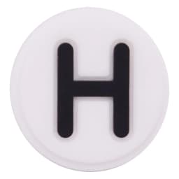 Single Sale 1PCS PVC Cute Cartoon Shoe Charms Kawaii Circle White 26 Alphabet Letter Sandals Shoes Accessories Decoration