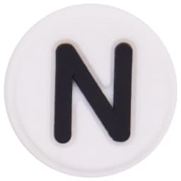 Single Sale 1PCS PVC Cute Cartoon Shoe Charms Kawaii Circle White 26 Alphabet Letter Sandals Shoes Accessories Decoration
