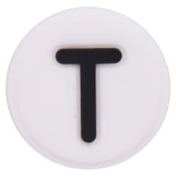 Single Sale 1PCS PVC Cute Cartoon Shoe Charms Kawaii Circle White 26 Alphabet Letter Sandals Shoes Accessories Decoration