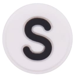 Single Sale 1PCS PVC Cute Cartoon Shoe Charms Kawaii Circle White 26 Alphabet Letter Sandals Shoes Accessories Decoration