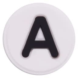Single Sale 1PCS PVC Cute Cartoon Shoe Charms Kawaii Circle White 26 Alphabet Letter Sandals Shoes Accessories Decoration
