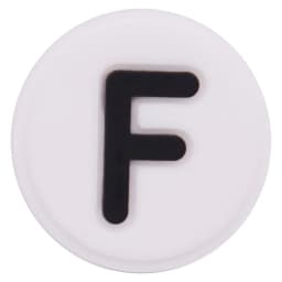 Single Sale 1PCS PVC Cute Cartoon Shoe Charms Kawaii Circle White 26 Alphabet Letter Sandals Shoes Accessories Decoration