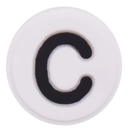 Single Sale 1PCS PVC Cute Cartoon Shoe Charms Kawaii Circle White 26 Alphabet Letter Sandals Shoes Accessories Decoration