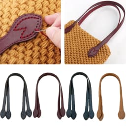 2pcs 60cm Leather Bag Handles Shoulder Bag Strap Replacement Handbag Belt Straps DIY Crocheted Bags Tote Handmade Accessories