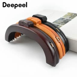 1/2Pc Deepeel 20*7.5cm Handbag Wooden Handle Kiss Clasp Fashion Women's Purse Frame Woven-Bag Replace Handles Hardware Accessory