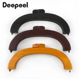 1/2Pc Deepeel 20*7.5cm Handbag Wooden Handle Kiss Clasp Fashion Women's Purse Frame Woven-Bag Replace Handles Hardware Accessory