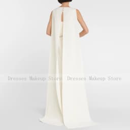 Customized New Ivory Prom Dresses Sleeveless Boat Neck Sweep Train Formal Party Gowns Crystal Mermaid Evening Gowns for Women