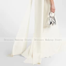 Customized New Ivory Prom Dresses Sleeveless Boat Neck Sweep Train Formal Party Gowns Crystal Mermaid Evening Gowns for Women