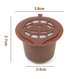 3/6Pcs Refillable Reusable Coffee Capsule Pods  Coffee Filter Pods with Spoon and Cleaning Brush