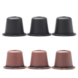 3/6Pcs Refillable Reusable Coffee Capsule Pods  Coffee Filter Pods with Spoon and Cleaning Brush