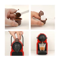 3/6Pcs Refillable Reusable Coffee Capsule Pods  Coffee Filter Pods with Spoon and Cleaning Brush