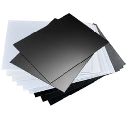 1pc White/Black ABS Plastic Plate Model Sheet DIY Model Material Parts Thickness 0.5mm/1mm/1.5mm/2mm/3mm