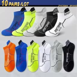 10 Pairs High Quality Socks Men's Summer Man Short Socks Breathable Ankle Socks Cotton Sports Socks Black Thin Cut Run Men Socks