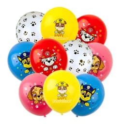 10pcs12 inch Paw Patrol Solid Color Latex Balloon Children's Happy Birthday Party Decoration Baby Shower Globos Balloon Toy