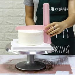 DIY 11 Inch Cake Turntable Rotating Decorating Stand With Adjustable Icing Scraper Plastic Cake Spinner Baking Supplies 10225