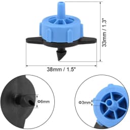 100/200 Pcs 2L/4L/8L Pressure Compensating Drip Emitters Adjustable Drippers Micro Connectors for Garden Lawn Drip Irrigation