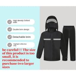 Full Body Raincoat And Rainpants Suit for Electric Bicycle & Motorcycle Reflective Split Design for Takeaway Riding Storm Protec