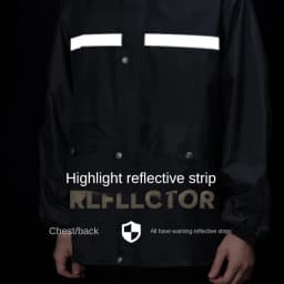 Full Body Raincoat And Rainpants Suit for Electric Bicycle & Motorcycle Reflective Split Design for Takeaway Riding Storm Protec