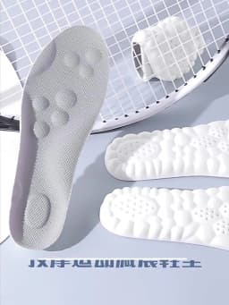 4D Sports Insoles Ultra-soft High-elasticity Pads Anti-pain Antibacterial Deodorant Pad Casual Cushion Arch Support Foot Insoles