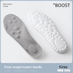 4D Sports Insoles Ultra-soft High-elasticity Pads Anti-pain Antibacterial Deodorant Pad Casual Cushion Arch Support Foot Insoles