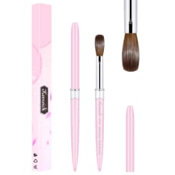 100% Kolinsky Acrylic Nail Brush Good Quality Nail Art Mink Brush Wood Handle Gel Builder Manicure Brush Drawing Tools Size 8-16