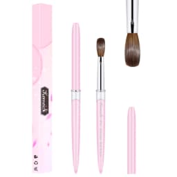 100% Kolinsky Acrylic Nail Brush Good Quality Nail Art Mink Brush Wood Handle Gel Builder Manicure Brush Drawing Tools Size 8-16