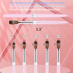 100% Kolinsky Acrylic Nail Brush Good Quality Nail Art Mink Brush Wood Handle Gel Builder Manicure Brush Drawing Tools Size 8-16