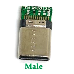 USB 3.1 Type C Male/Female Connectors Jack Tail 24pin USB Male Plug Electric Terminals Welding DIY Data Cable Support PCB Board