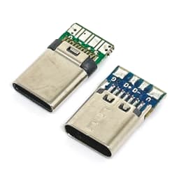 USB 3.1 Type C Male/Female Connectors Jack Tail 24pin USB Male Plug Electric Terminals Welding DIY Data Cable Support PCB Board