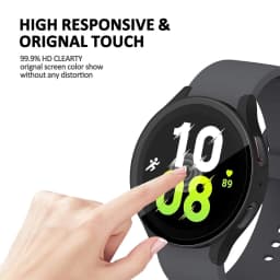 for Samsung Galaxy 4 5 6 7 44mm 40mm tempered glass+PC fully covered protective watch case, shock and scratch resistant