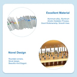 ELIJAH 30PCS/Set Dental Diamond Burs Drill Aluminum Burs Sterilization Block Dental Hospital Tool for High Speed Handpiece