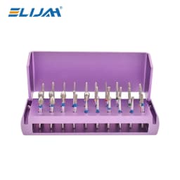 ELIJAH 30PCS/Set Dental Diamond Burs Drill Aluminum Burs Sterilization Block Dental Hospital Tool for High Speed Handpiece
