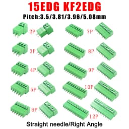 5Pair 15EDG KF2EDG 3.5mm 3.81mm 3.96mm 5.08mm PCB Screw Terminal Block 2-14Pin Male Plug Female Socket Pin Header Wire Connector