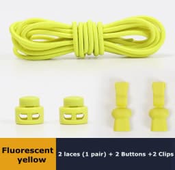 No tie shoelaces Round Elastic Shoelace Plastic snap lock Suitable for all shoes Adult children walking sports Lazy laces 1 pair