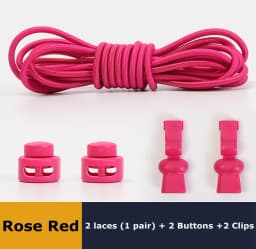 No tie shoelaces Round Elastic Shoelace Plastic snap lock Suitable for all shoes Adult children walking sports Lazy laces 1 pair
