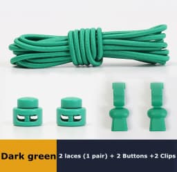 No tie shoelaces Round Elastic Shoelace Plastic snap lock Suitable for all shoes Adult children walking sports Lazy laces 1 pair