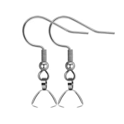 10/20Pcs Stainless Steel Dangle French Earring Wire Hook Earwire Pendant Clasp Ear Buckle Findings DIY Jewelry Making Supplies