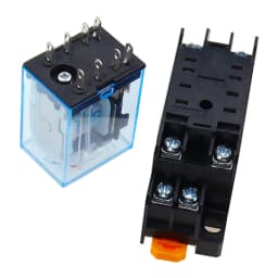 MY2P HH52P MY2NJ DPDTMiniature Coil Generalelectromagnetic intermediate relay switch withSocket Base LED AC 110V 220V DC 12V 24V
