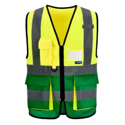 AYKRM High Visibility Reflective Vest Safety Zip Pocket Hi Viz Security Waistcoats Multi Customized Logo Construction