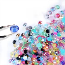 1000-10000pcs Jelly Color AB Color 2mm,3mm,4mm,5mm,6mm, Facets FlatBack Resin Rhinestone Nail Art Garment Decoration Stones