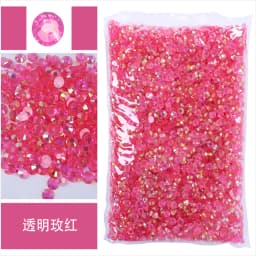 1000-10000pcs Jelly Color AB Color 2mm,3mm,4mm,5mm,6mm, Facets FlatBack Resin Rhinestone Nail Art Garment Decoration Stones