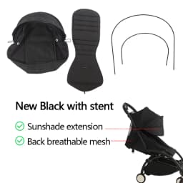 175° Stroller Hood&Seat Liner For Babyzen Yoyo Canopy Cover Cushion Fit YOYO2/YOYA Pram Sunshade 1:1 Fabric Stroller Accessories